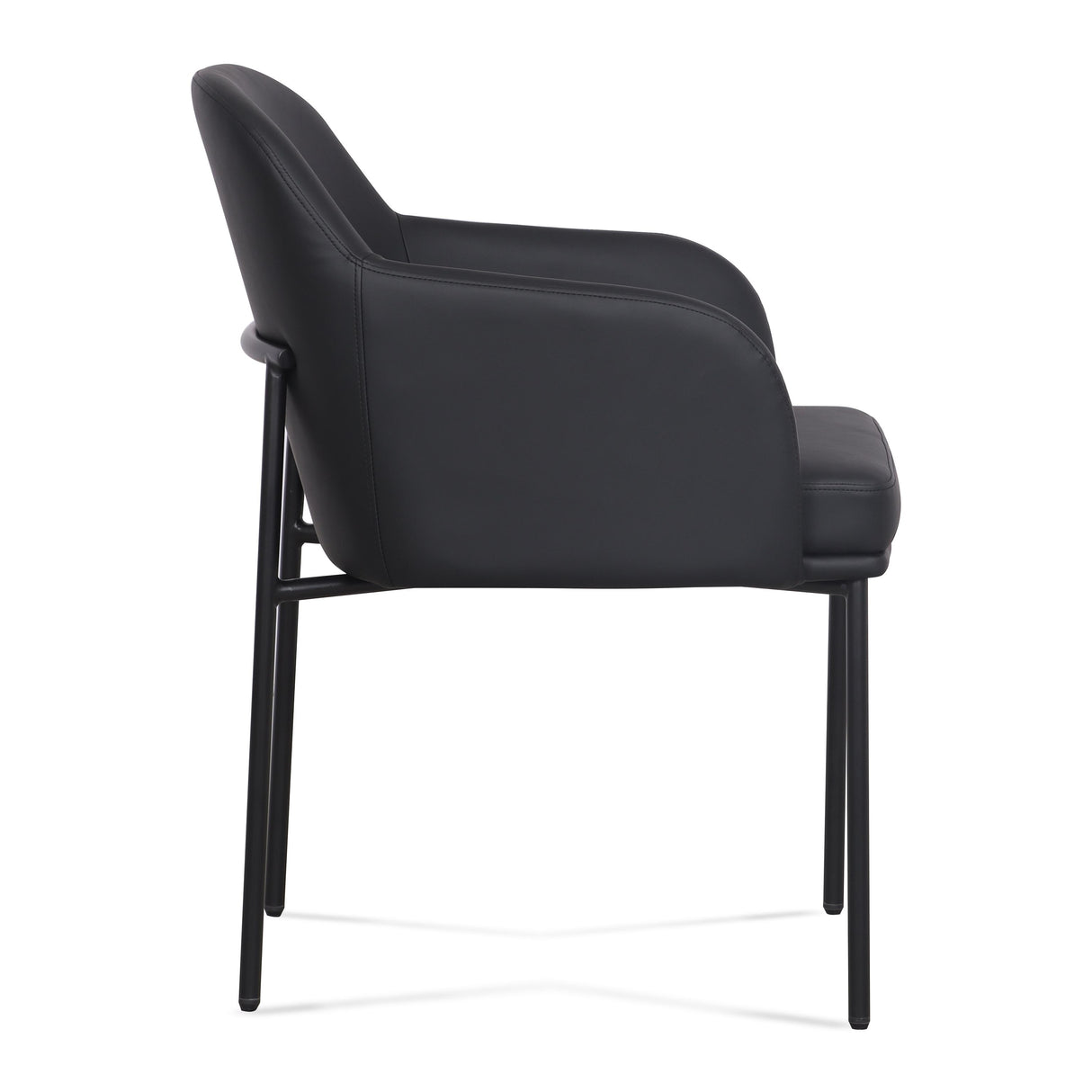 TOV Sydney Black Performance Vegan Leather Armchair Set of 2