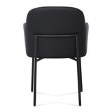 TOV Sydney Black Performance Vegan Leather Armchair Set of 2