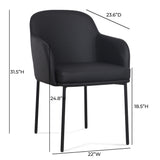 TOV Sydney Black Performance Vegan Leather Armchair Set of 2