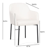 TOV Sydney Cream Performance Vegan Leather Armchair Set of 2