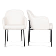 TOV Sydney Cream Performance Vegan Leather Armchair Set of 2