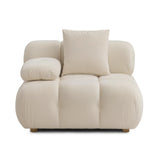TOV Calliope Cream Performance Velvet Modular Corner Chair