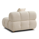 TOV Calliope Cream Performance Velvet Modular Corner Chair