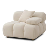 TOV Calliope Cream Performance Velvet Modular Corner Chair
