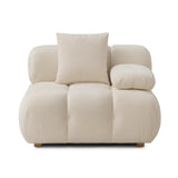 TOV Calliope Cream Performance Velvet Modular Corner Chair
