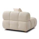 TOV Calliope Cream Performance Velvet Modular Corner Chair