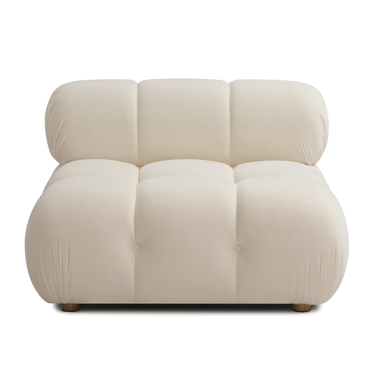 TOV Calliope Cream Performance Velvet Modular Armless Chair