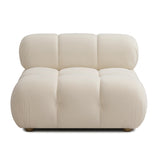 TOV Calliope Cream Performance Velvet Modular Armless Chair