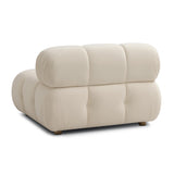 TOV Calliope Cream Performance Velvet Modular Armless Chair