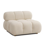 TOV Calliope Cream Performance Velvet Modular Armless Chair