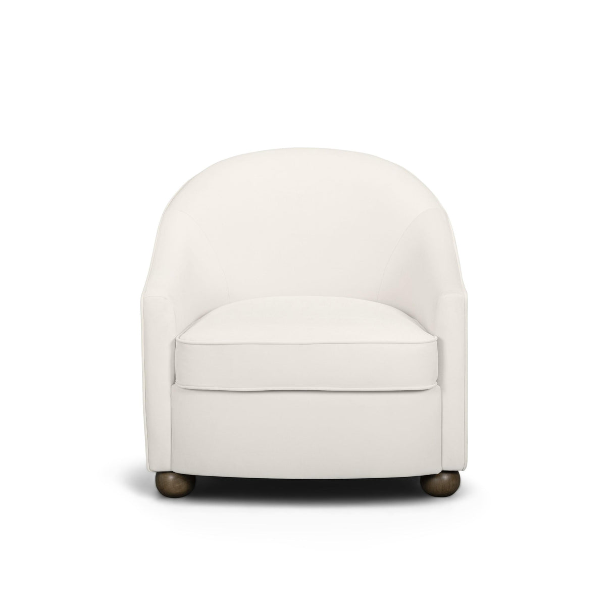 TOV Cettie Cream Velvet Accent Chair