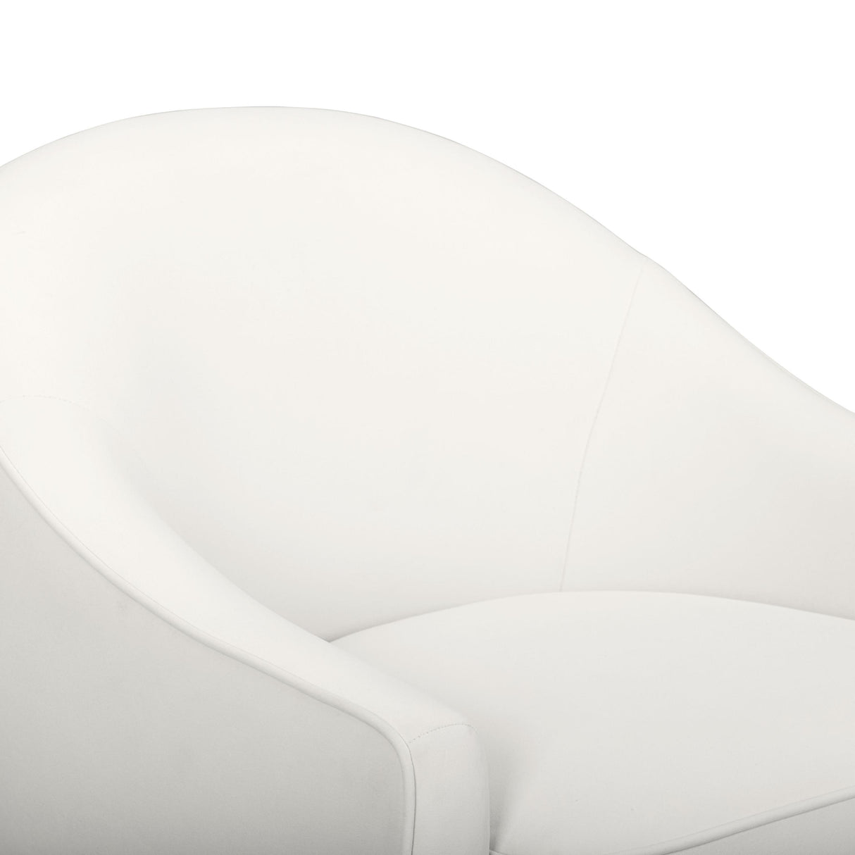 TOV Cettie Cream Velvet Accent Chair