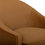 TOV Cettie Cognac Velvet Accent Chair