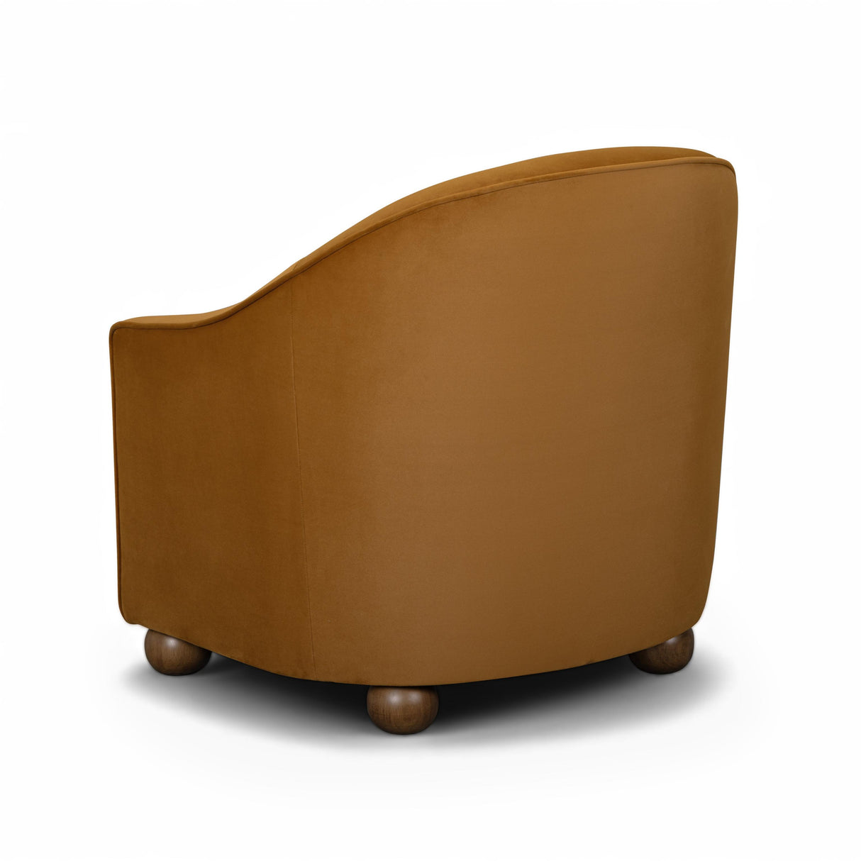 TOV Cettie Cognac Velvet Accent Chair