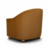 TOV Cettie Cognac Velvet Accent Chair