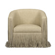 TOV Shag Me Distressed Tan Performance Vegan Leather Swivel Chair