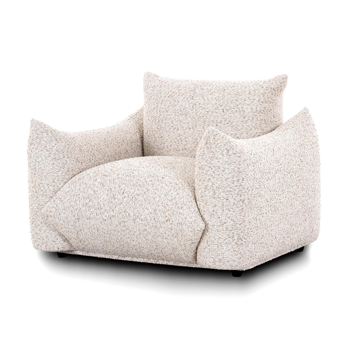 TOV Saint Tropez Nubby Fabric Armchair in Sand
