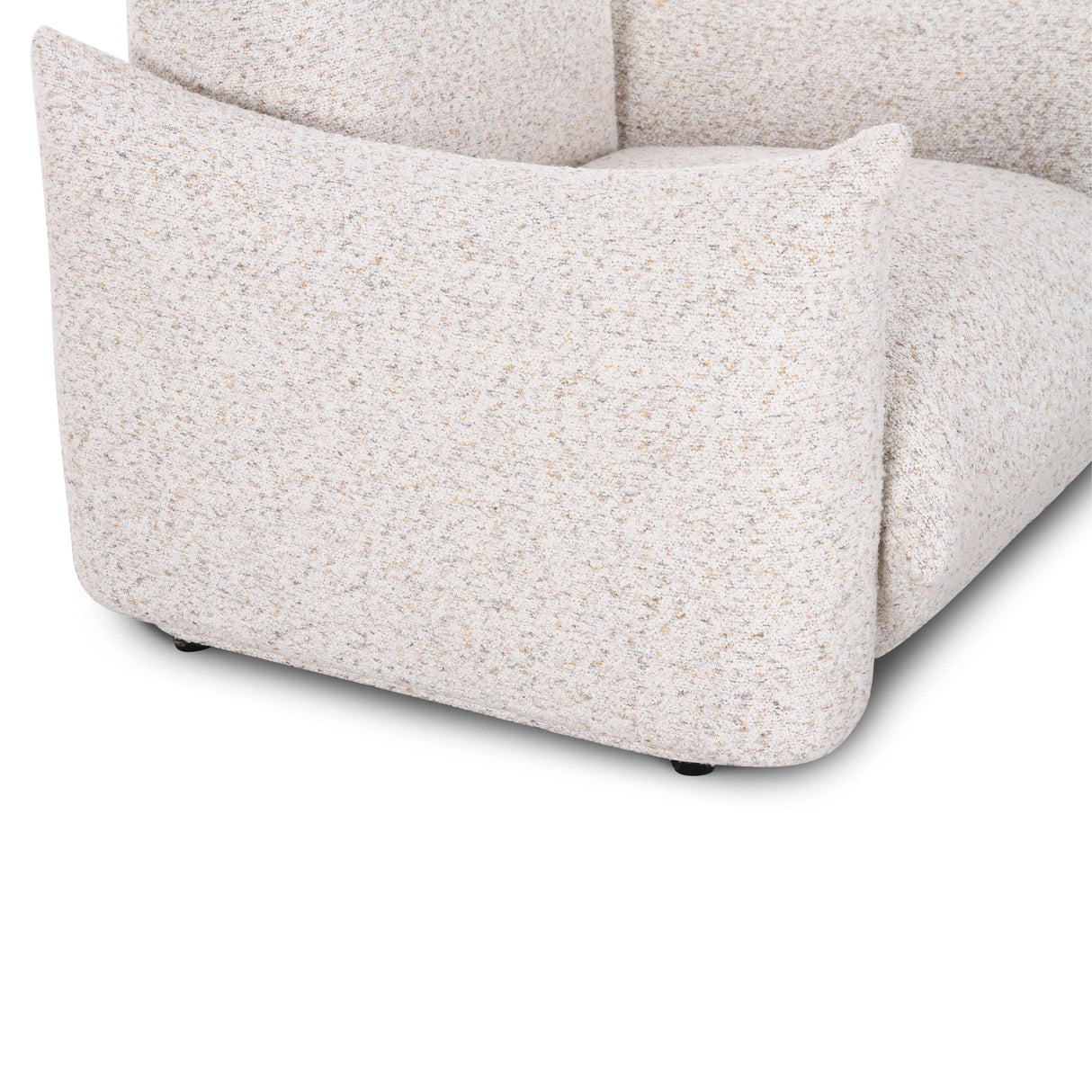 TOV Saint Tropez Nubby Fabric Armchair in Sand