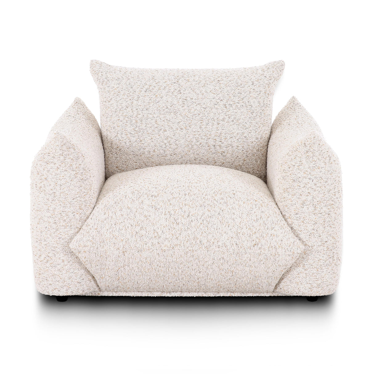 TOV Saint Tropez Nubby Fabric Armchair in Sand