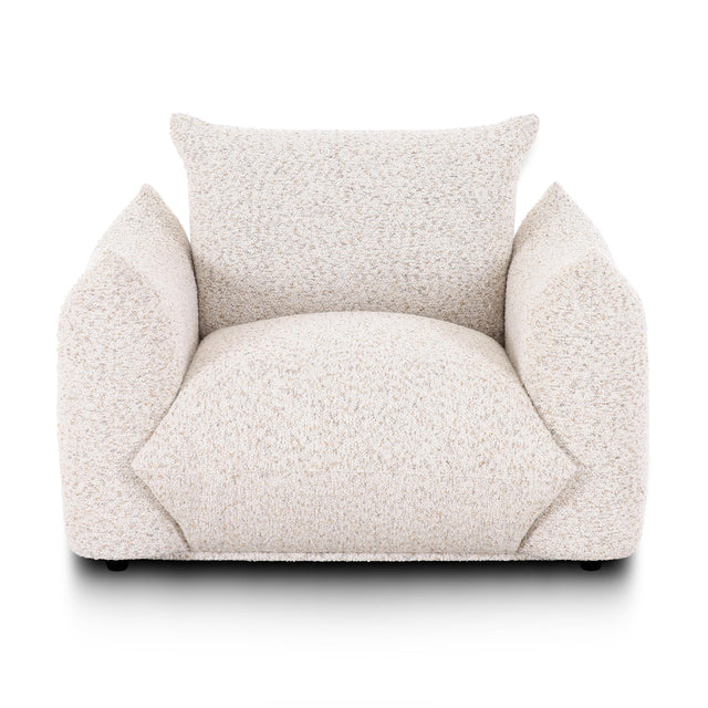 TOV Saint Tropez Nubby Fabric Armchair in Sand