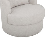 TOV Silvi Off-White Boucle Swivel Chair