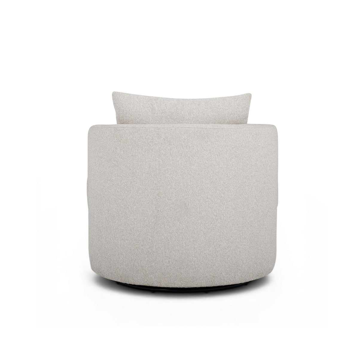 TOV Silvi Off-White Boucle Swivel Chair