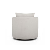 TOV Silvi Off-White Boucle Swivel Chair
