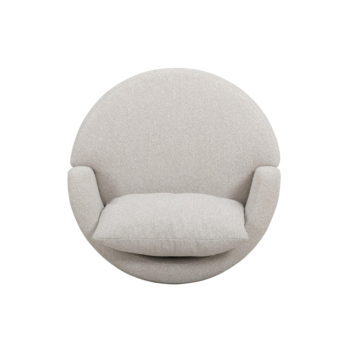 TOV Silvi Off-White Boucle Swivel Chair