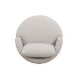 TOV Silvi Off-White Boucle Swivel Chair