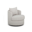 TOV Silvi Off-White Boucle Swivel Chair