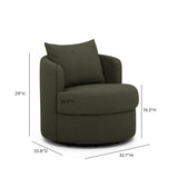 TOV Silvi Kale Green Boucle Swivel Chair