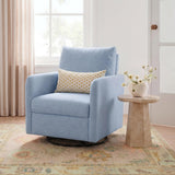 TOV Nancy "Easy Clean" Chambray Blue Chenille Nursing Chair