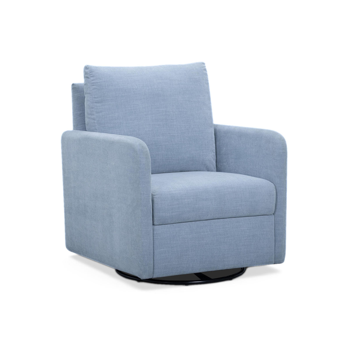 TOV Nancy "Easy Clean" Chambray Blue Chenille Nursing Chair