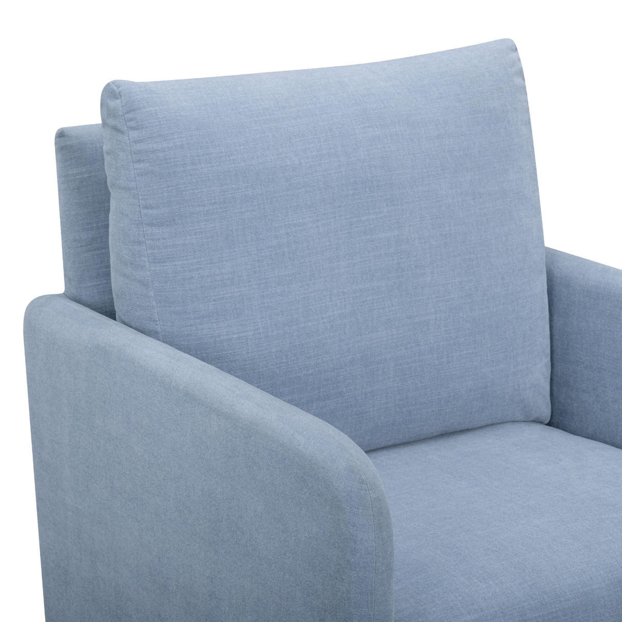 TOV Nancy "Easy Clean" Chambray Blue Chenille Nursing Chair