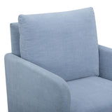 TOV Nancy "Easy Clean" Chambray Blue Chenille Nursing Chair