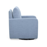 TOV Nancy "Easy Clean" Chambray Blue Chenille Nursing Chair
