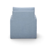 TOV Nancy "Easy Clean" Chambray Blue Chenille Nursing Chair