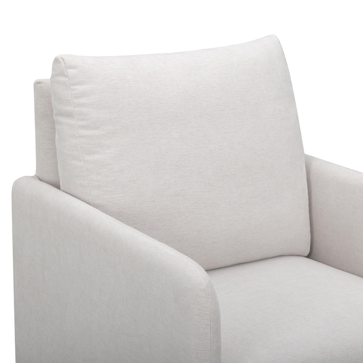 TOV Nancy "Easy Clean" Light Grey Chenille Nursing Chair
