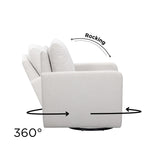 TOV Nancy "Easy Clean" Light Grey Chenille Nursing Chair