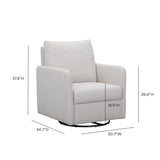 TOV Nancy "Easy Clean" Light Grey Chenille Nursing Chair
