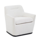 TOV Mado Chalk Performance Linen Chenille Swivel Accent Chair