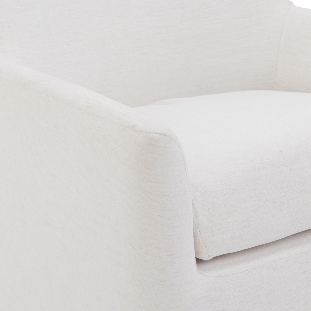 TOV Mado Chalk Performance Linen Chenille Swivel Accent Chair
