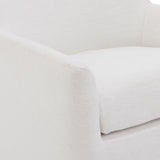 TOV Mado Chalk Performance Linen Chenille Swivel Accent Chair