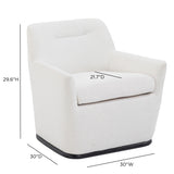 TOV Mado Chalk Performance Linen Chenille Swivel Accent Chair