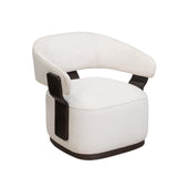 TOV Madison Chalk Performance Linen Chenille Swivel Accent Chair