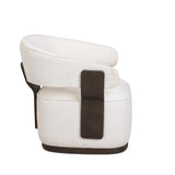 TOV Madison Chalk Performance Linen Chenille Swivel Accent Chair