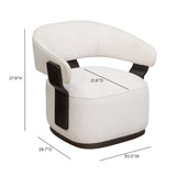 TOV Madison Chalk Performance Linen Chenille Swivel Accent Chair
