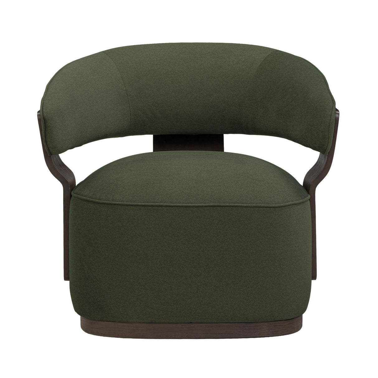 TOV Madison Dark Green Performance Vegan Mohair Swivel Accent Chair