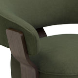 TOV Madison Dark Green Performance Vegan Mohair Swivel Accent Chair