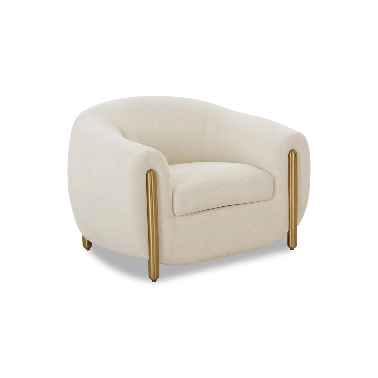 TOV Lina Cream Performance Linen Accent Chair